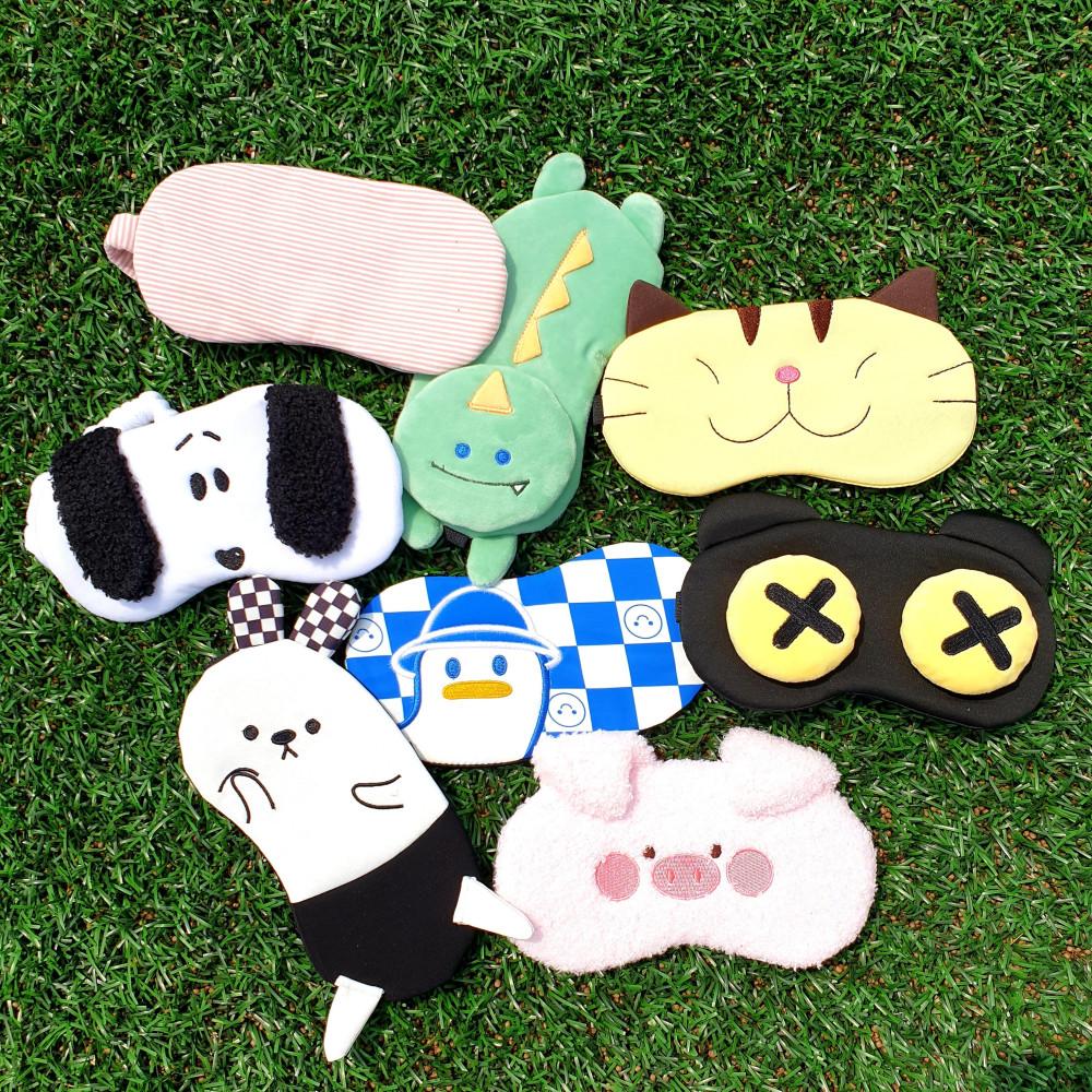 개구리 스마일 오리 고양이 곰 여우 토끼 캐릭터 동물 귀여운 수면안대