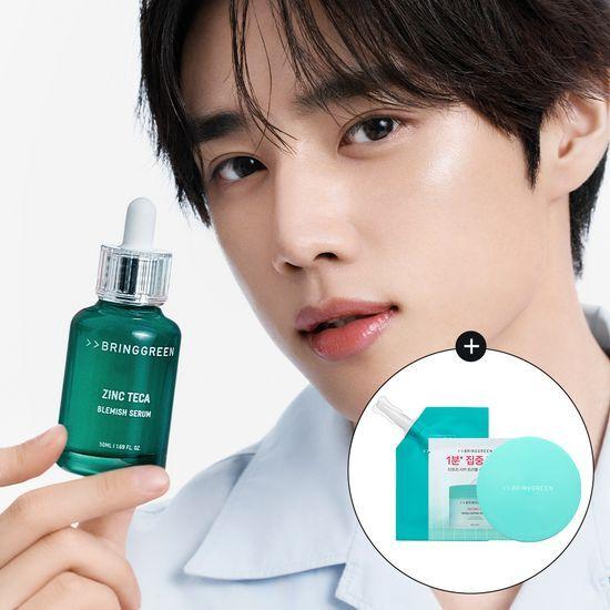 [1등세럼] 브링그린 징크테카트러블세럼 50ml+25리필 (+티트리 패드 20매+패드용기)
