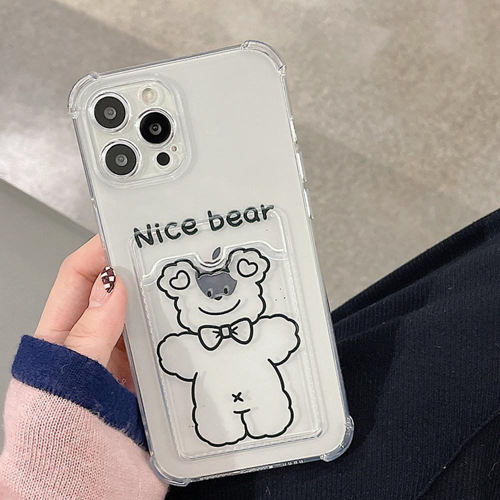 아이폰 카드 수납 케이스 곰돌이 아이폰 14 프로