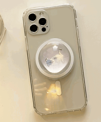 고요무드 [당일출고/맥세이프🦢] Odette 백조 구슬 핑거 그립 스마트톡