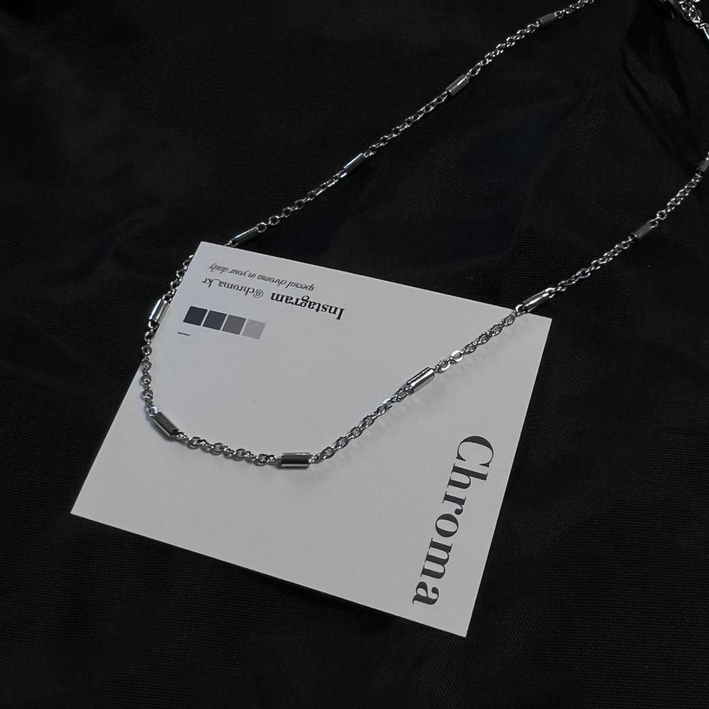 크로마  바 체인 써지컬스틸 목걸이