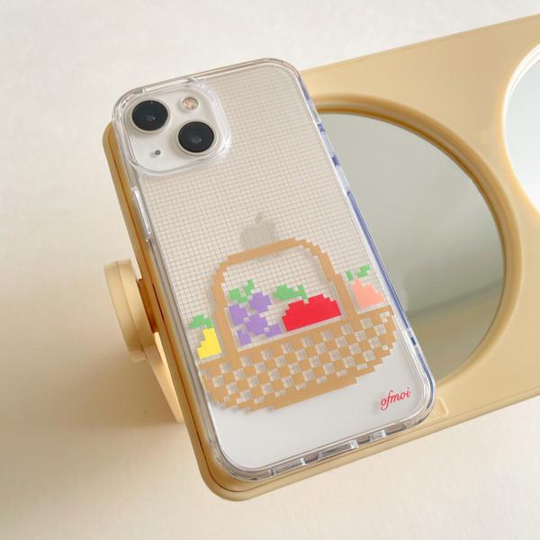 [phone case] fruit basket clear jellhard