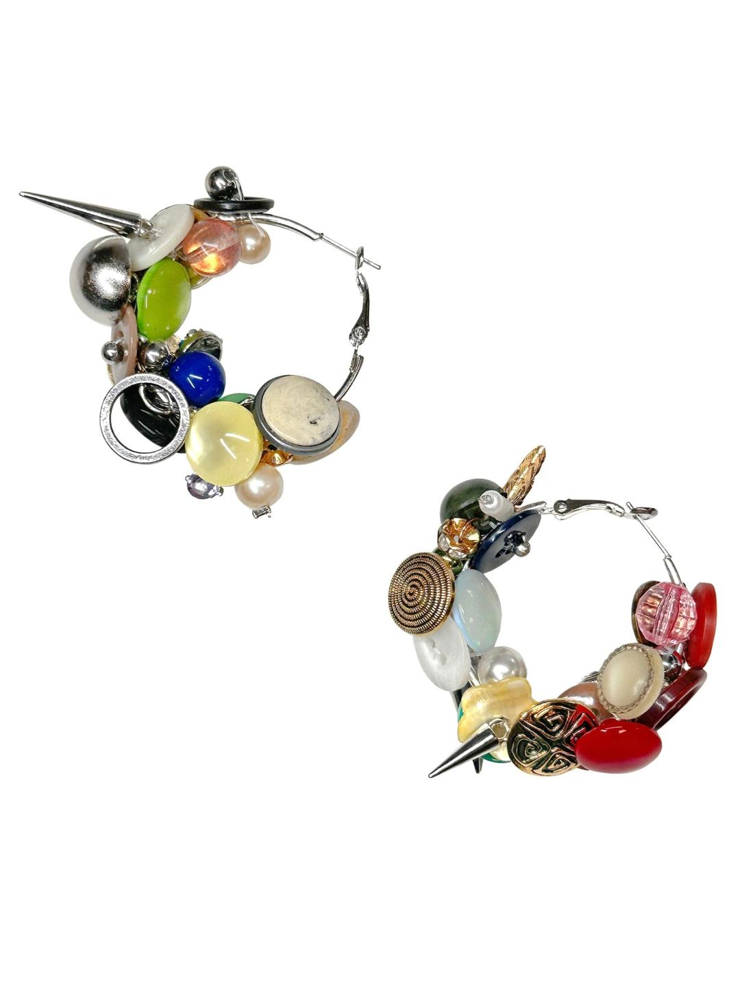 Button earrings