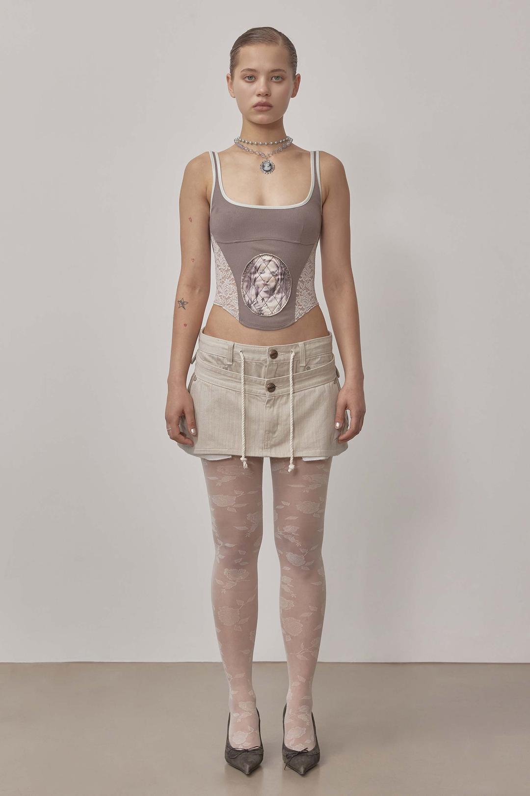 Beaded Maria Top Mocha