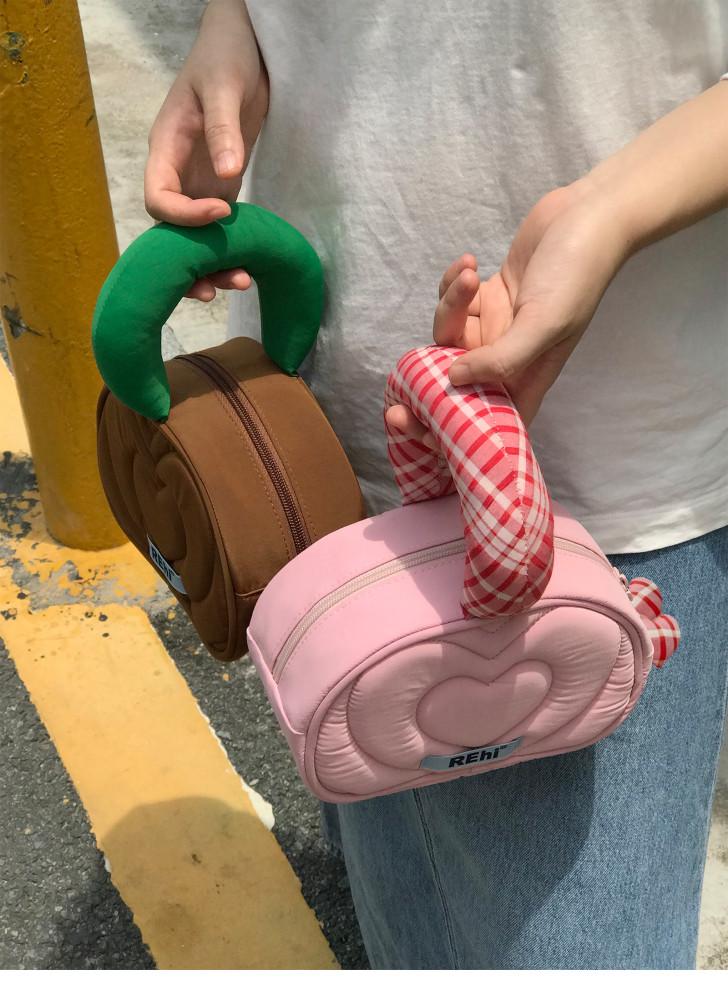 수심 Heart Tote Bag(2 color) 하트빔 토트백 손가방 핸드백 귀여운 백
