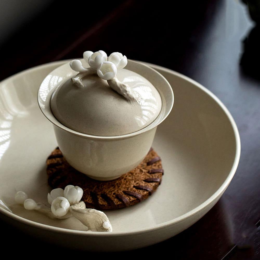 매화꽃 초목재유 개완 개완배 경덕진