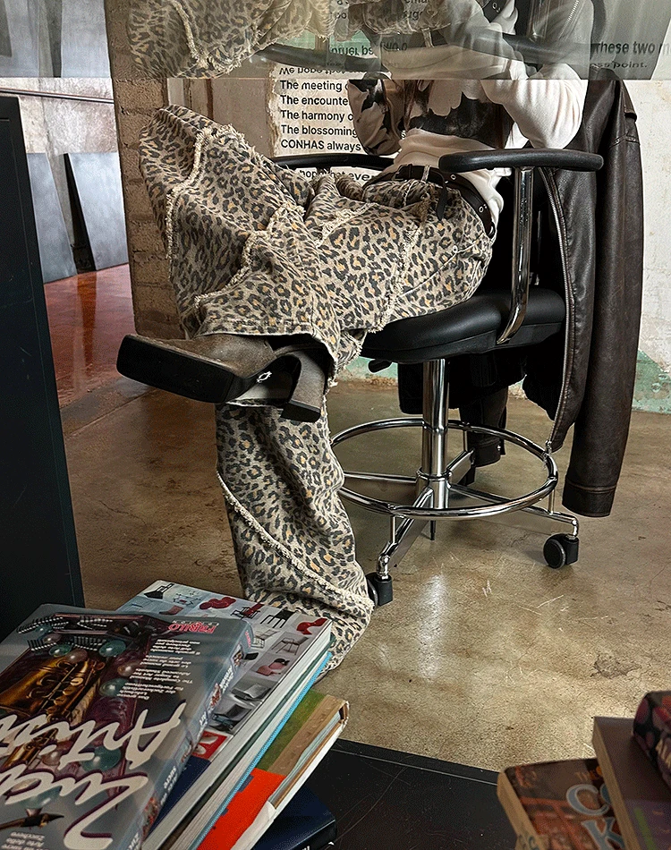 [UNISEX] 레오파드 웨이브 팬츠