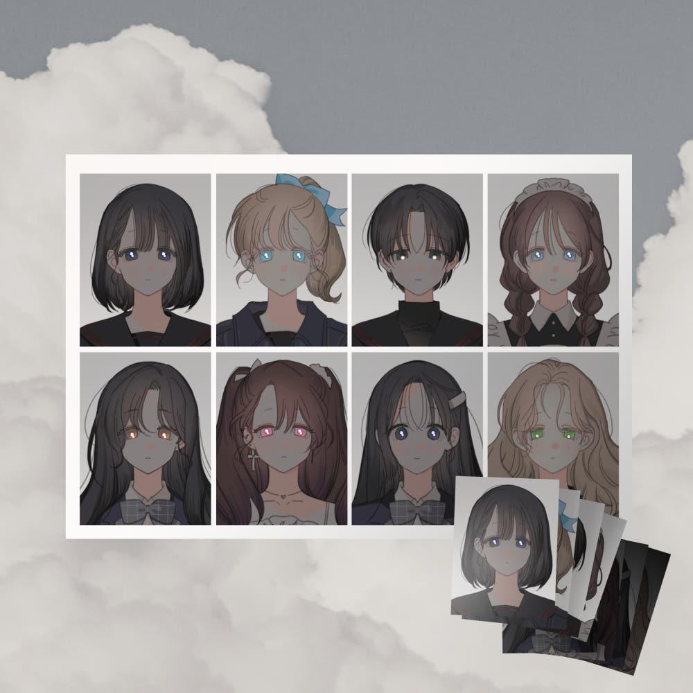 [유어신시어] 수상한 증명사진 8장 & 포토프레임 엽서 set