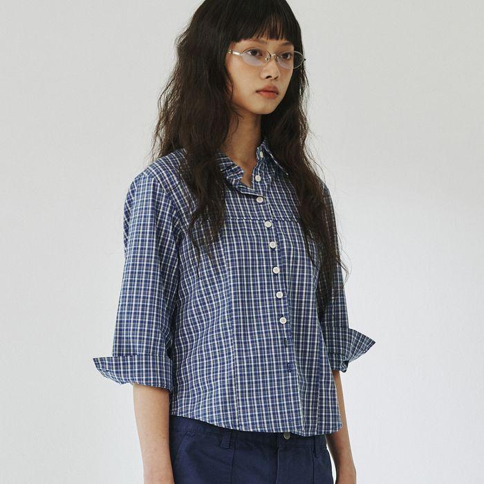 [3차]PETITE CHECK SHIRT, BLUE [06/18 예약배송]
