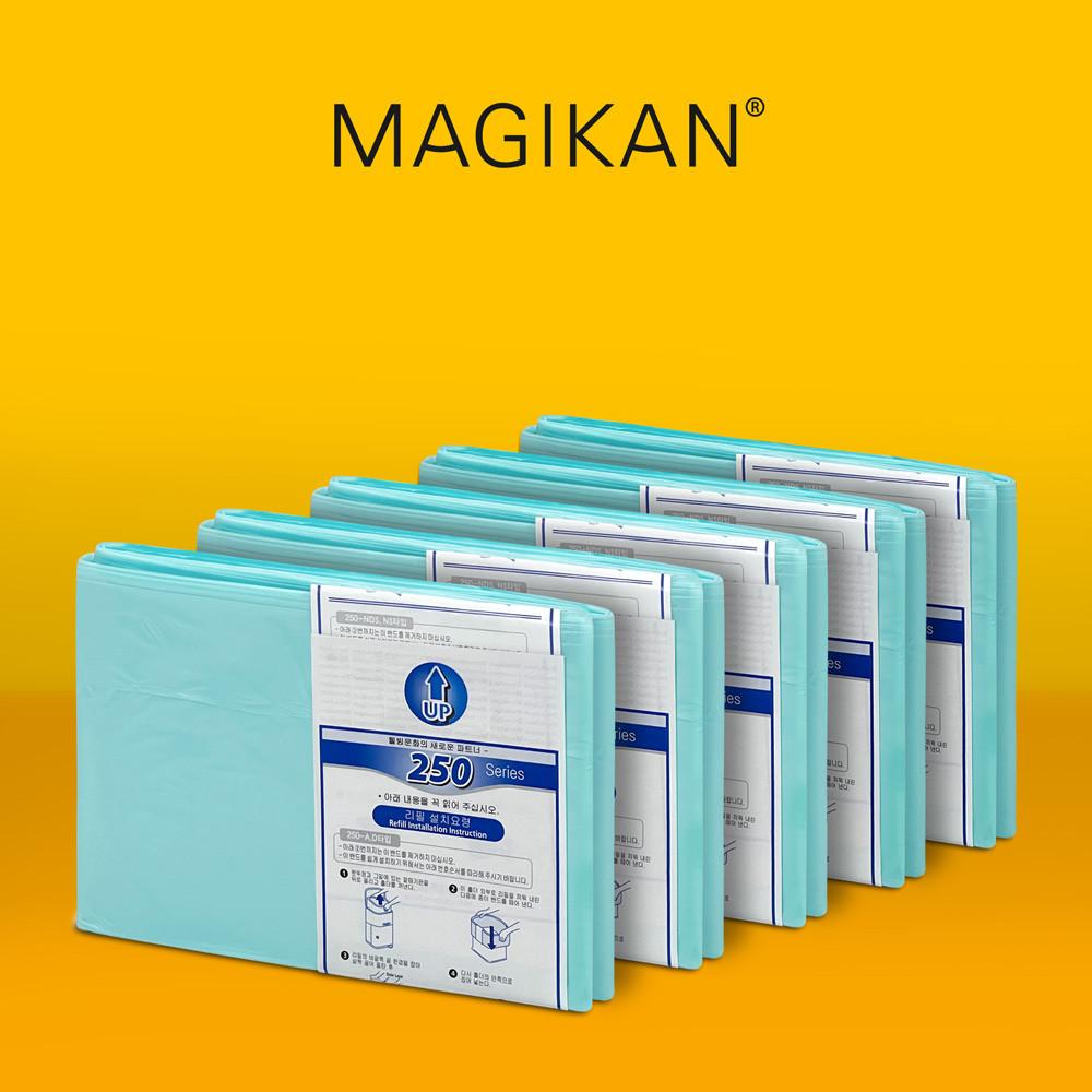 매직캔 쓰레기통 리필봉투 250 5개입