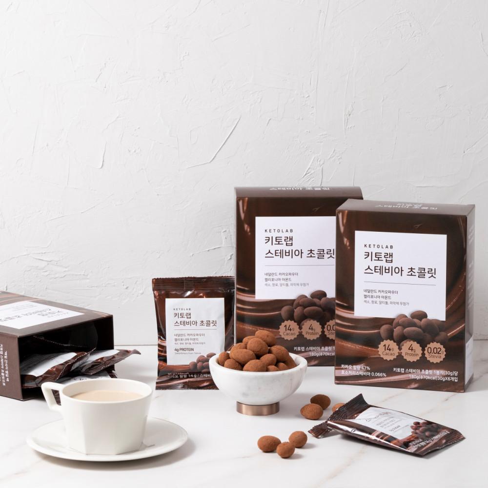 키토랩 무설탕 스테비아초콜릿 단백질초콜릿 초코볼 30g 6개입 [원산지:상세설명에 표시]