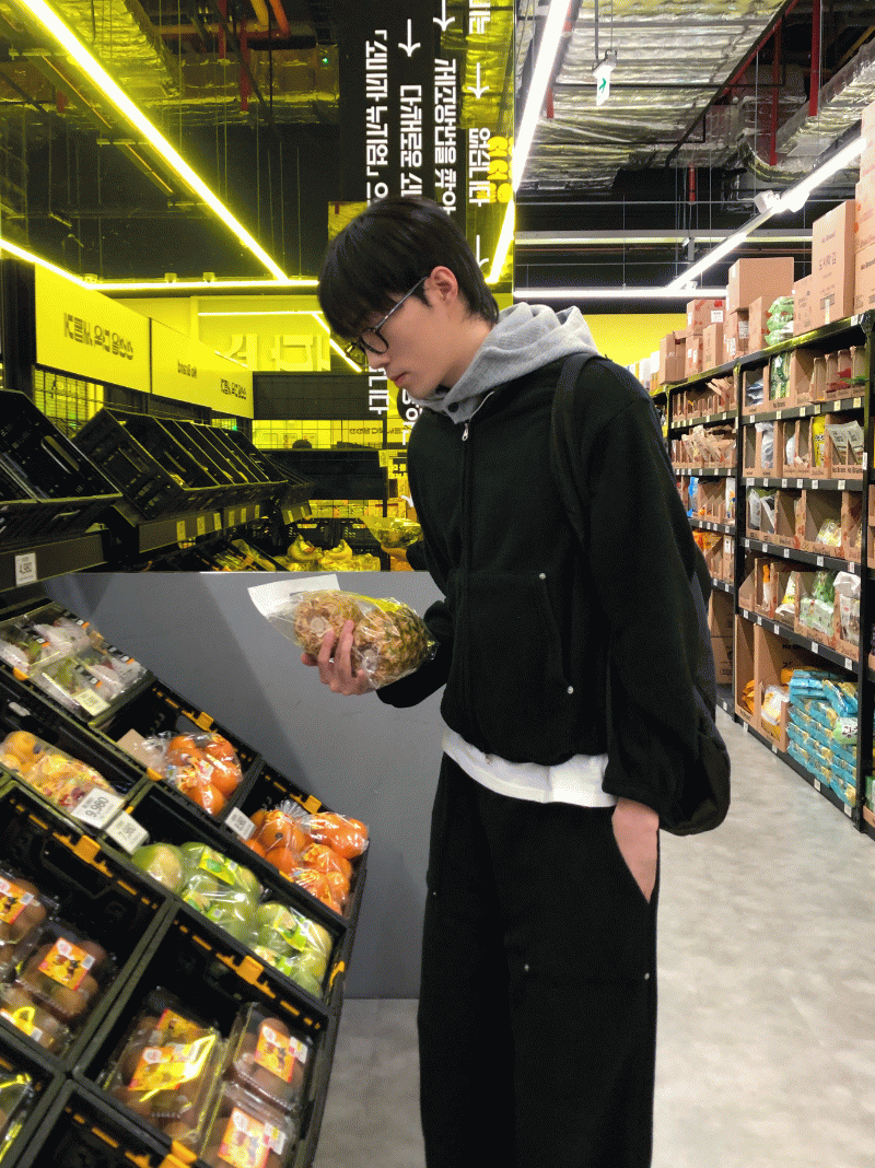 Bear rivet fleece zip-up 3C