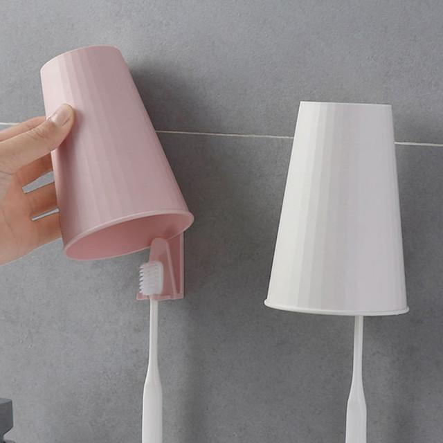 거꾸로 양치컵 걸이 칫솔 꽂이