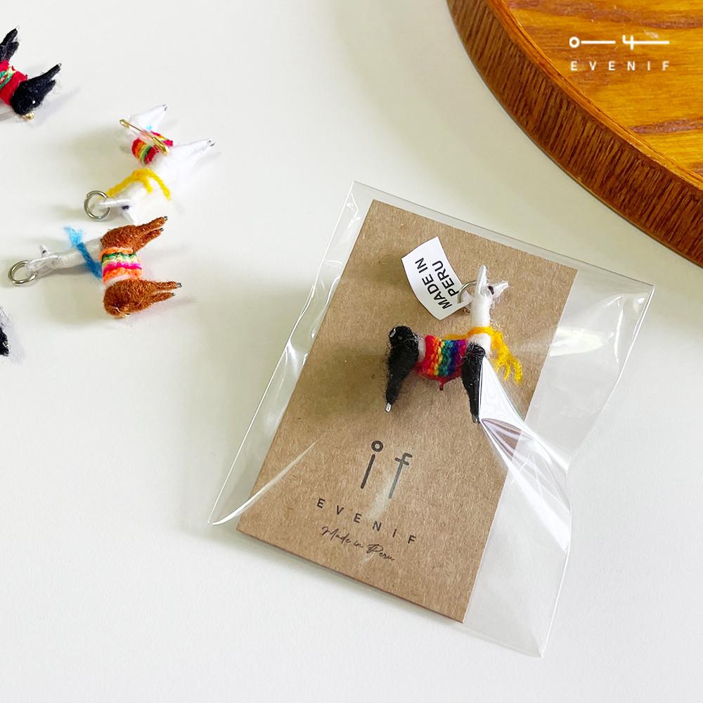 알파카 뱃지 페루 핸드메이드 제작 동물 브로치 컬러뺏지