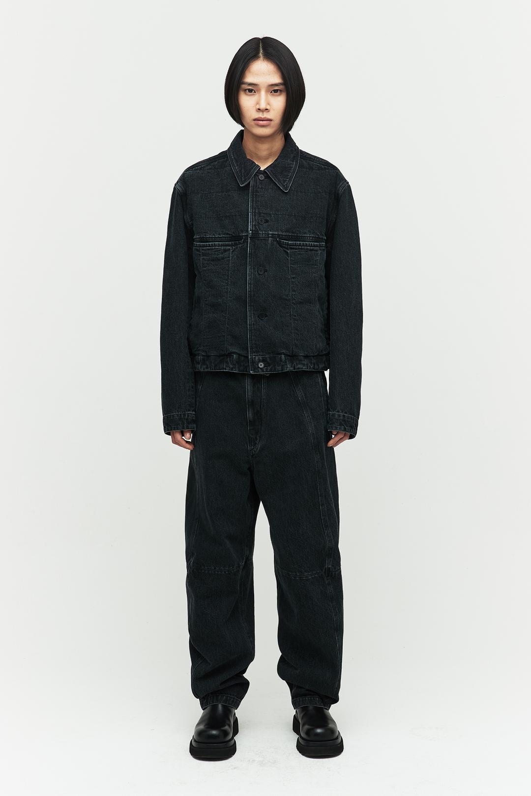 NEO STITCHED DENIM JACKETWASHED BLACK
