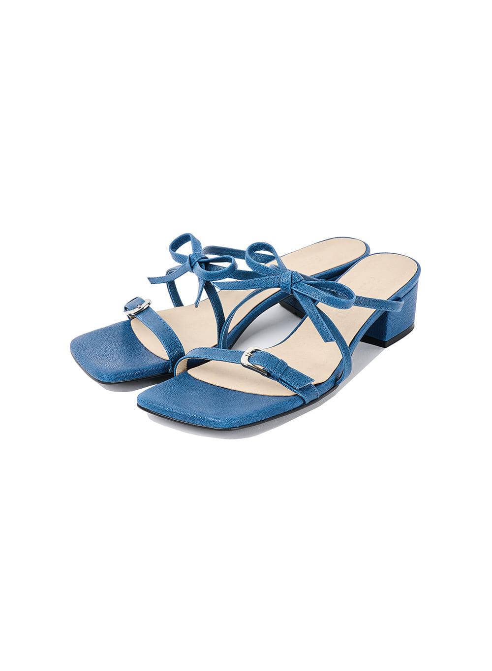 [WOMEN] BELTED RIBBON STRAP SANDAL_BLUE
