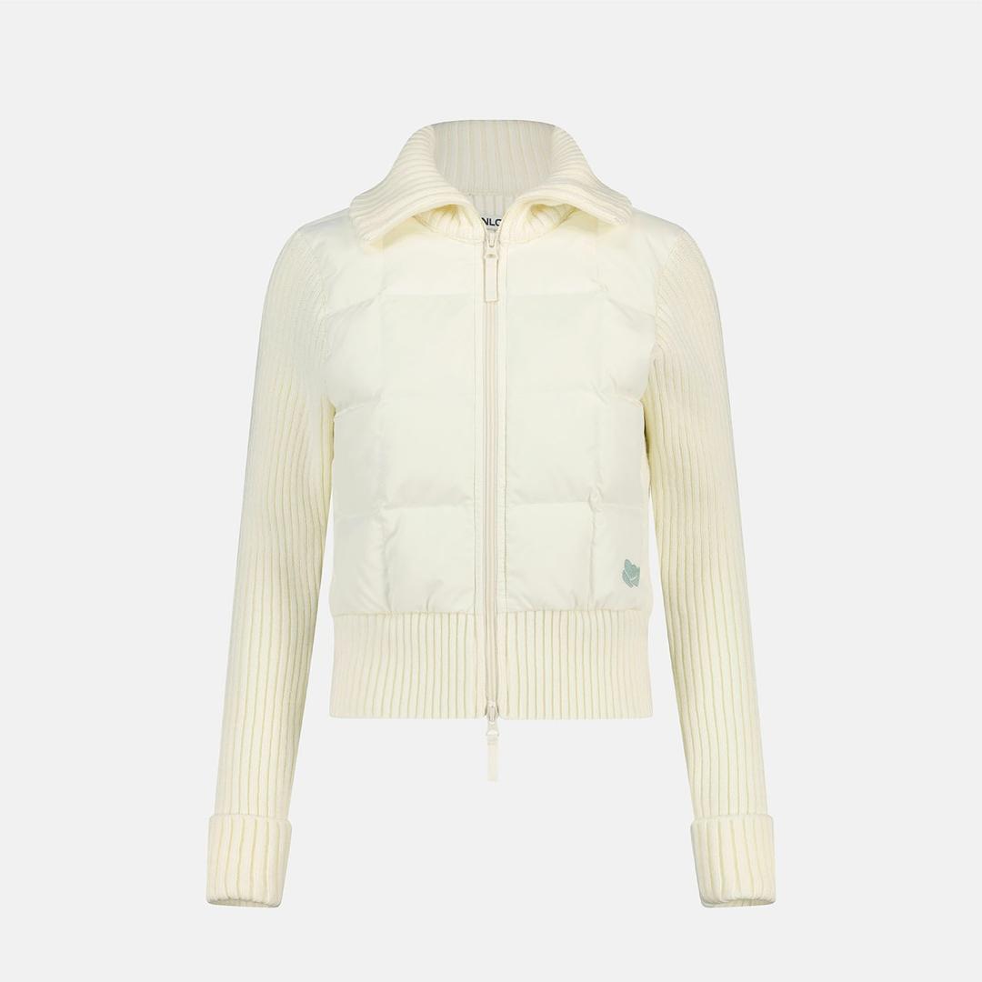 W Heart Hybrid Down Jacket Ivory