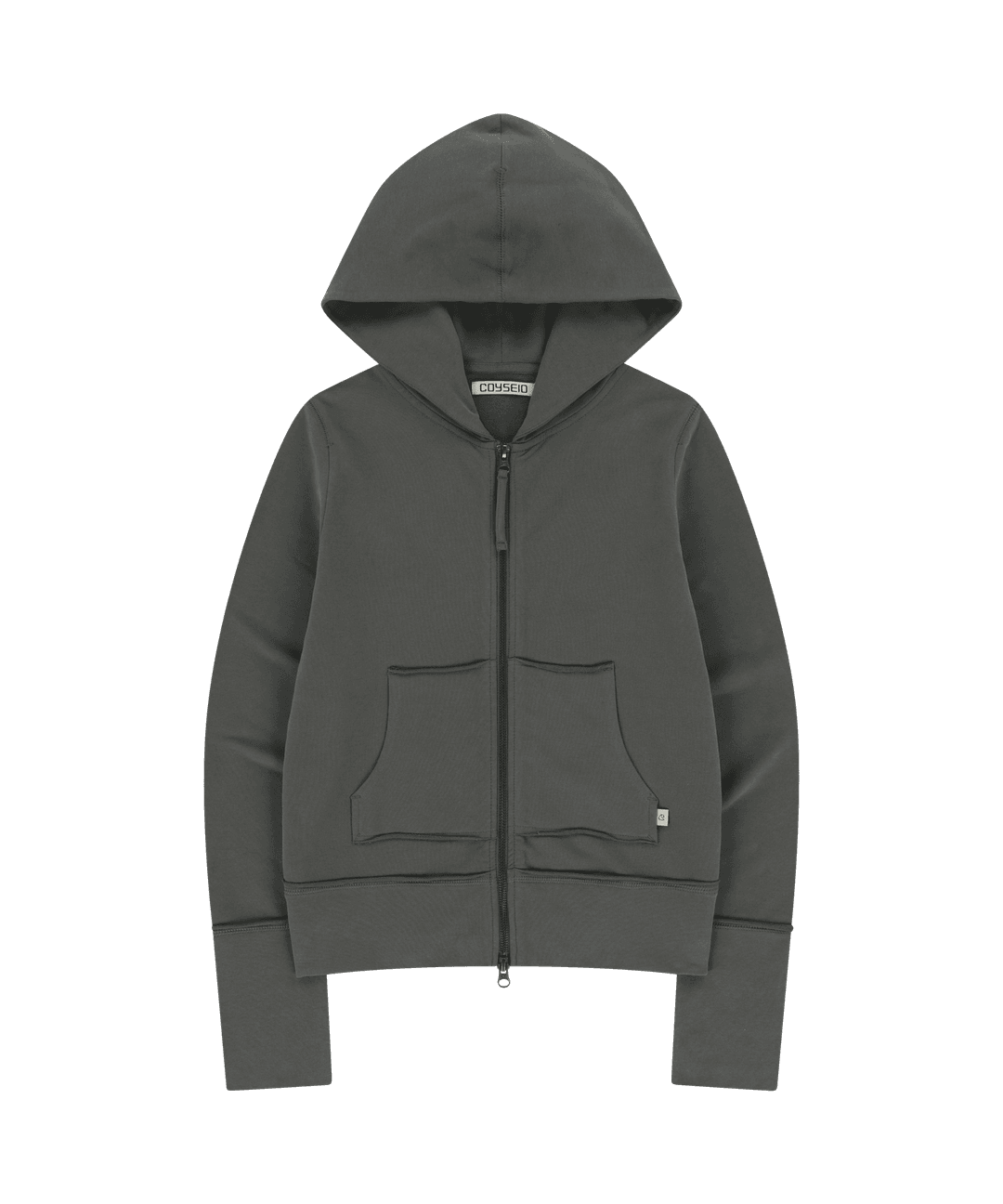 STITCH HOOD ZIP-UP CHARCOAL