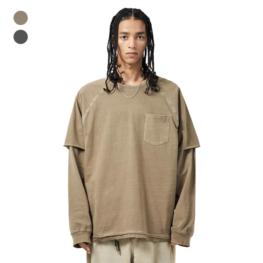LAYERED PIGMENT T-SHIRTS / 2 COLOR