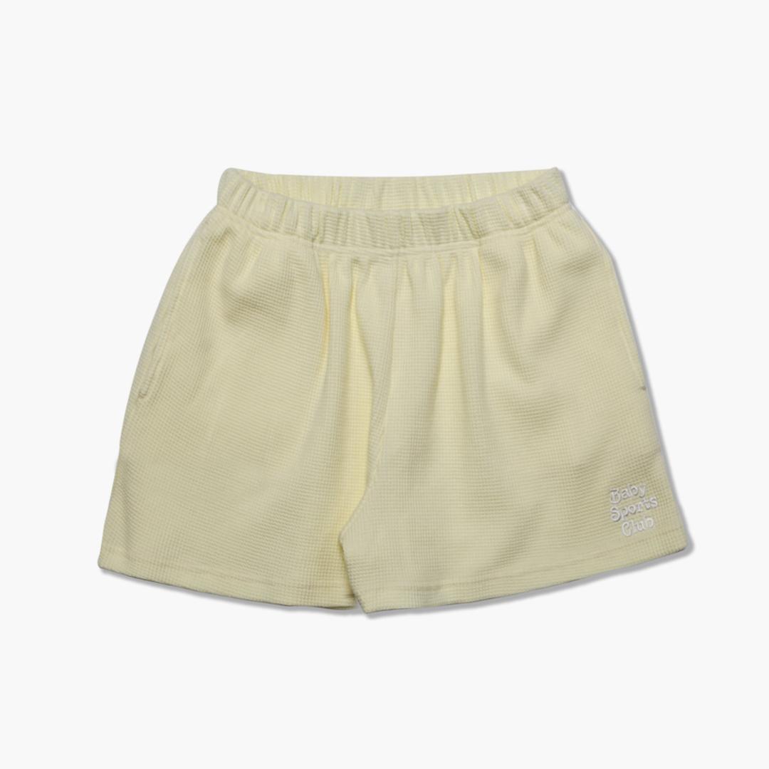 Baby Waffle Shorts _ Lemon