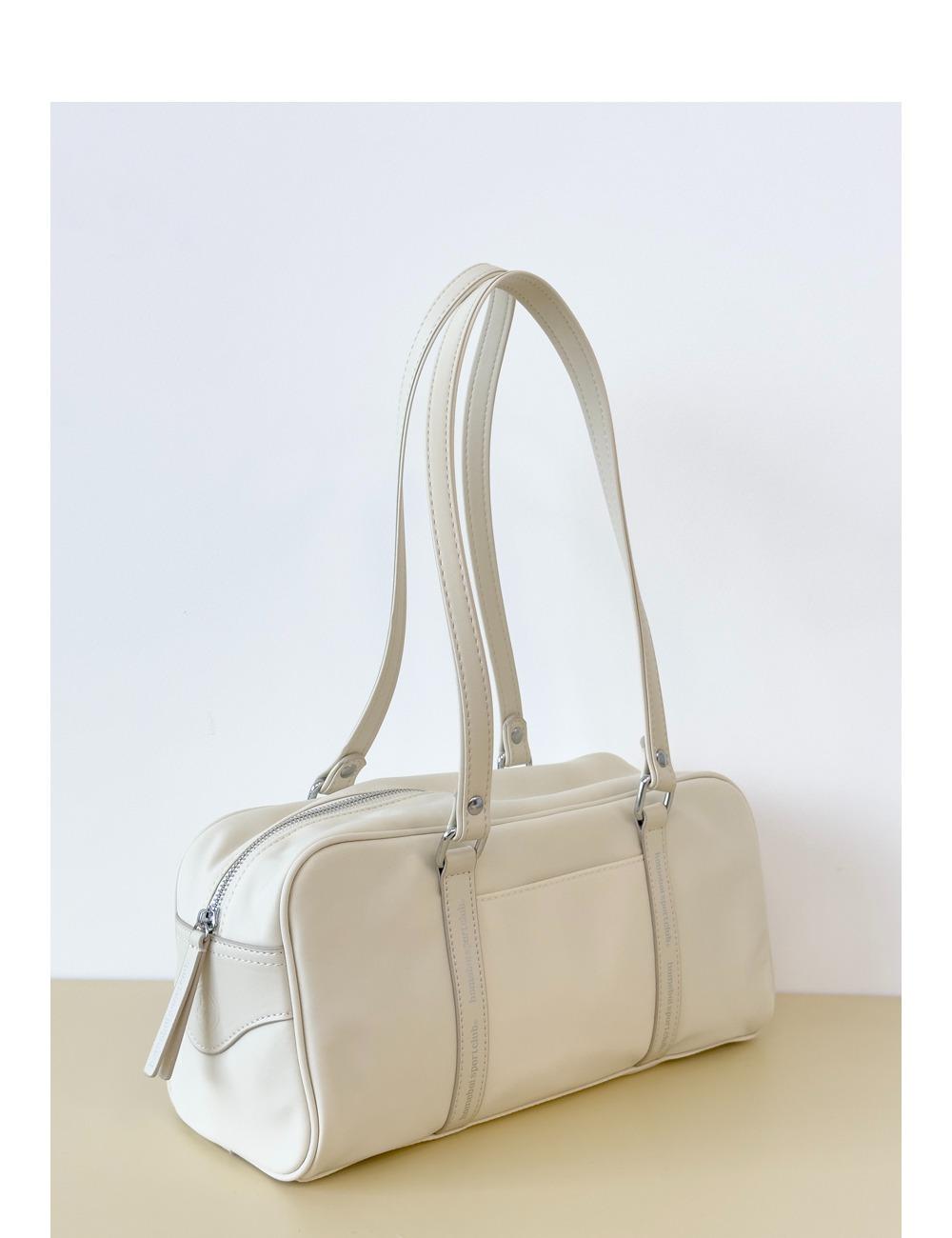 ling boston bag (라인보스턴백) - glossy ivory