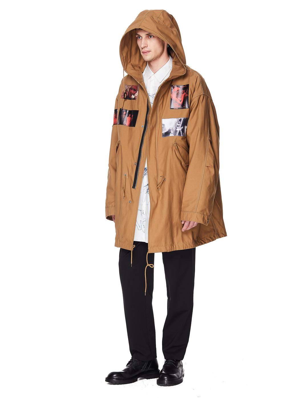 Raf Simons Patched Parka - Beige