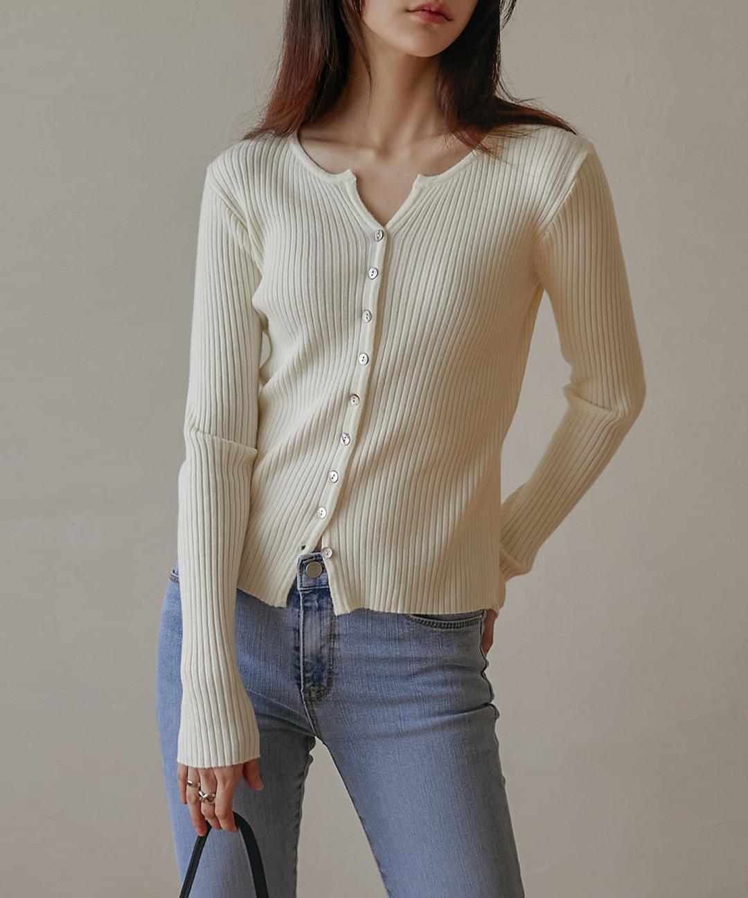 [전지현,장원영 착용/8천장돌파] 프롬 골지 쉘 버튼 가디건 (주문폭주/신상/봄 옷/연예인착용/사계절/니트/티/상의/슬림 핏/네이비/그레이/아이보리/블랙/스카이블루)