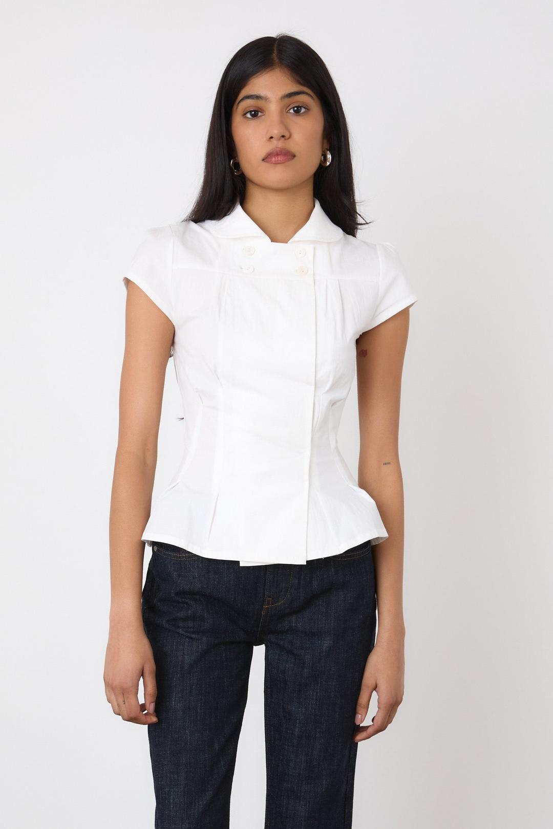 The Missy Blouse, Porcelain - Porcelain / XS