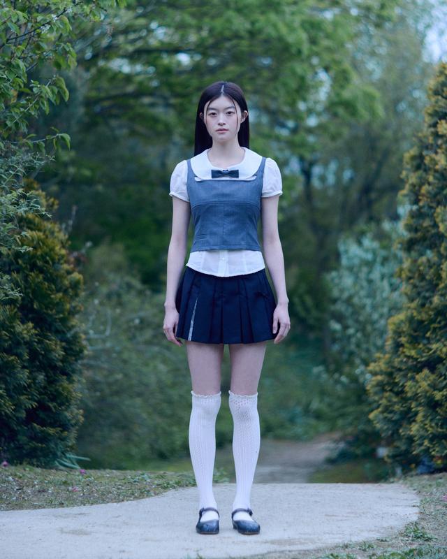 Pehrt(페르트) Mini Silk Slip Skirt & Scruch Set (White