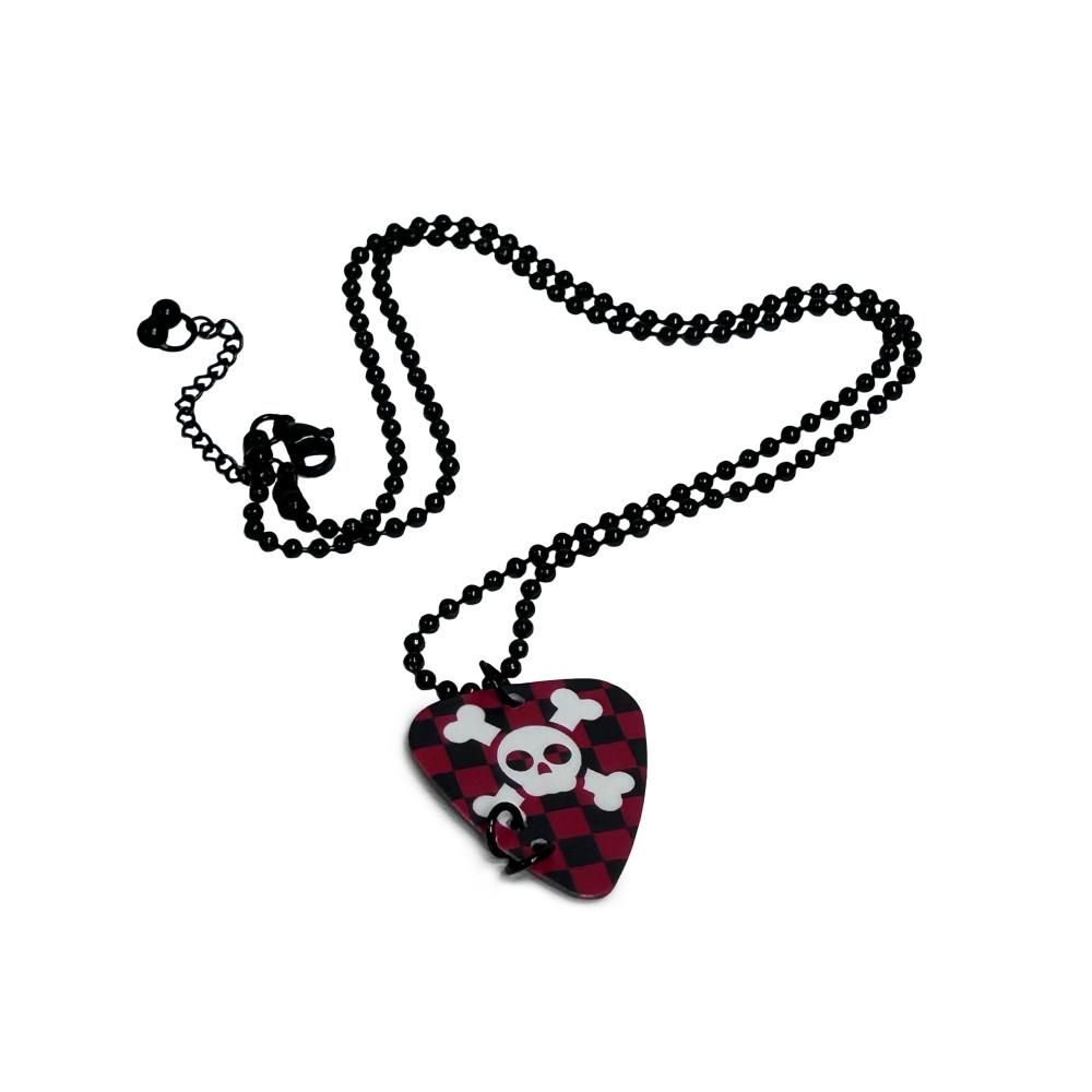 우조 Black surgical steel peak necklcae
