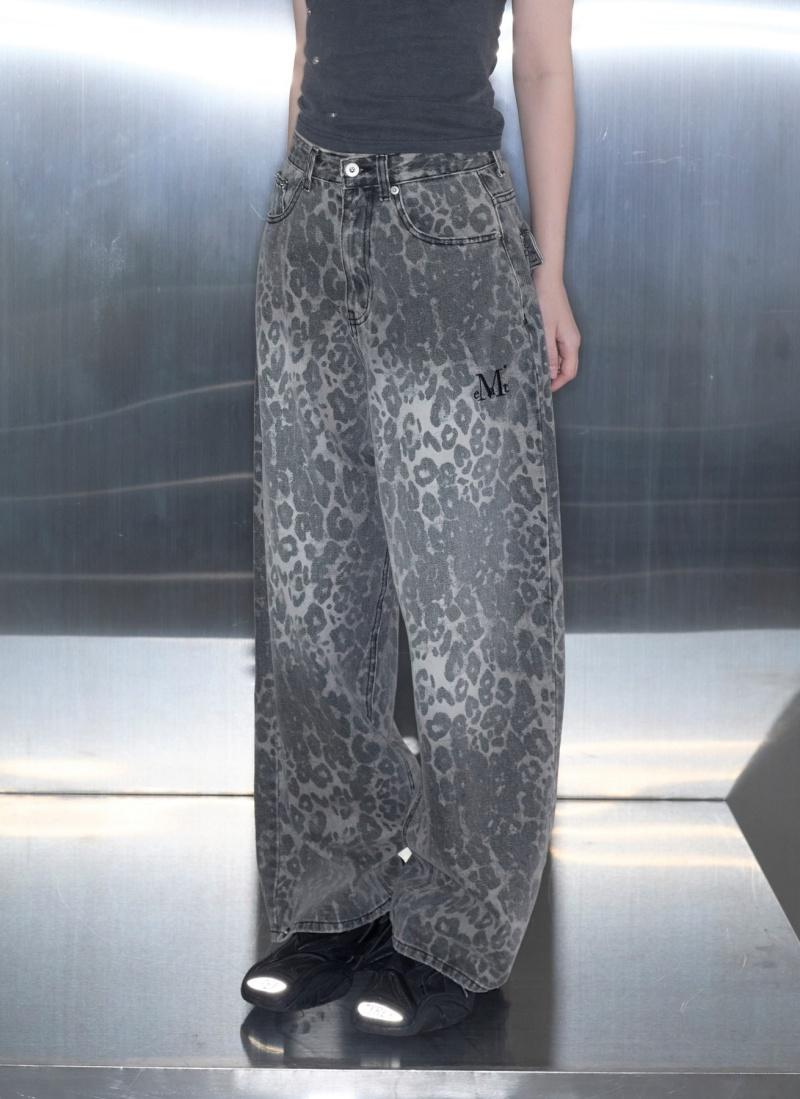 DITT SNAP BUTTON LEOPARD WIDE PANTS 디트 스냅 버튼 레오파드 호피 와이드 팬츠