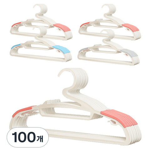 리벤스 NEW 프리미엄 논슬립 옷걸이, 화이트, 100개 - 정장/코트 옷걸이 | 쿠팡
