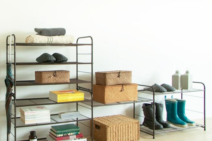 3단 확장형 메탈 현관 슬리퍼 신발장 신발정리대 거치대