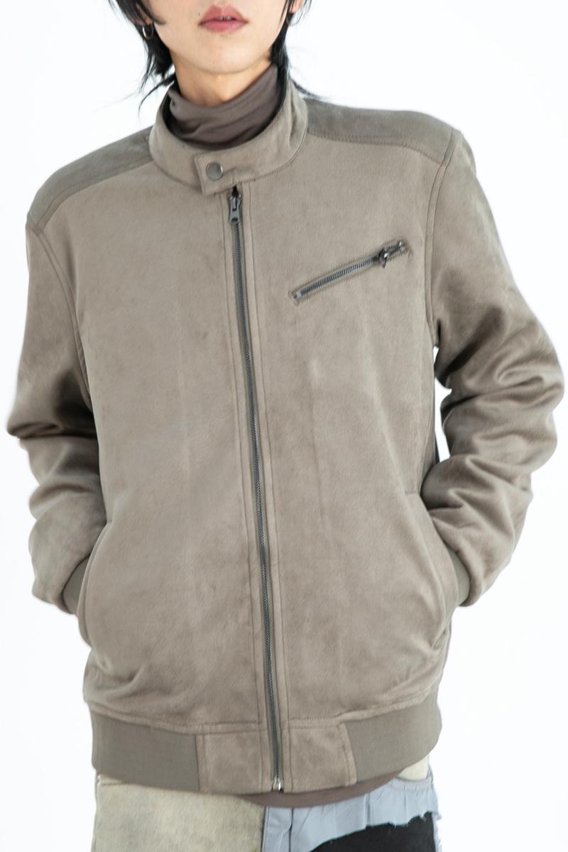 China Neck Suede Jacket(2Colours)