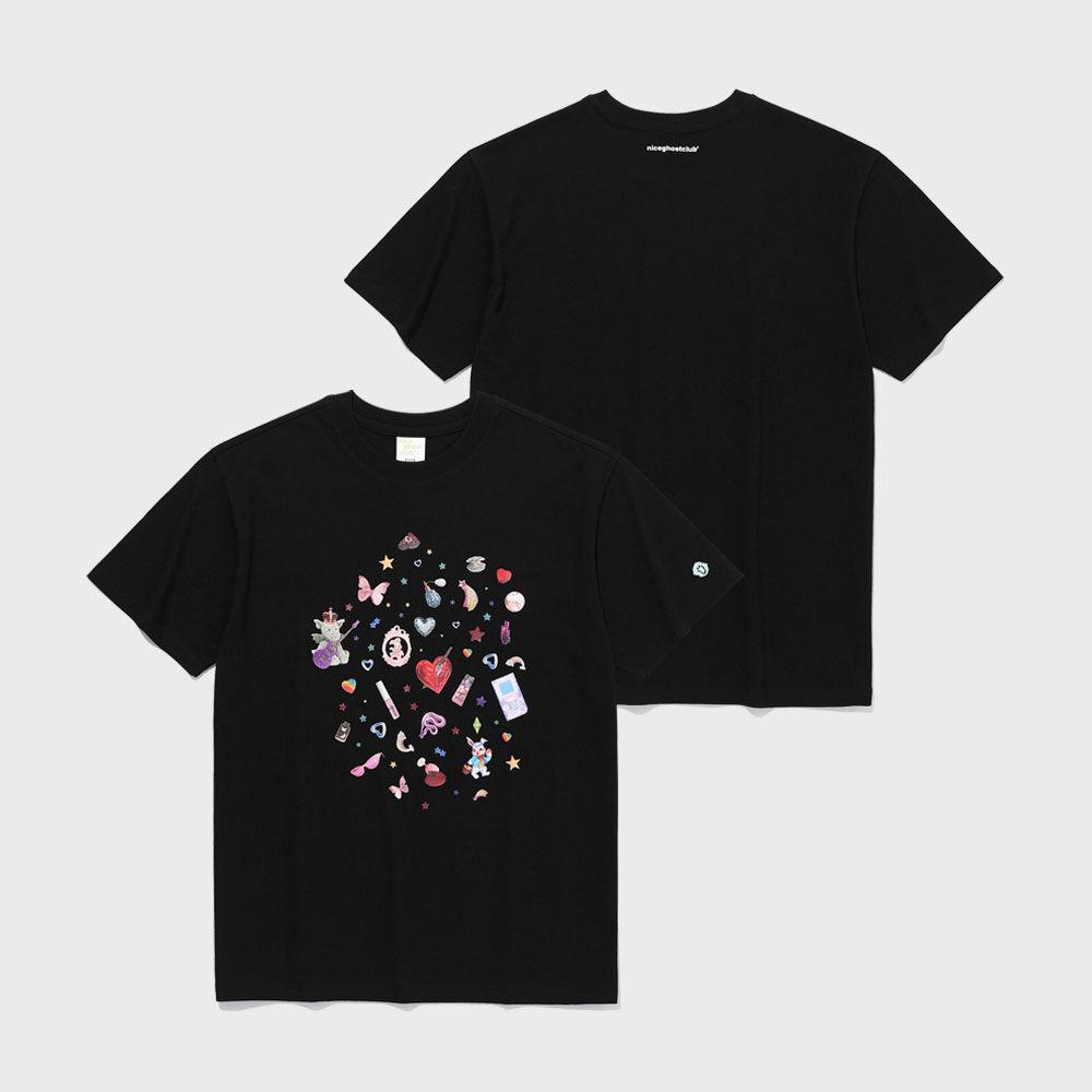 데코 스티커 티셔츠_블랙(NG2CMUT508A)