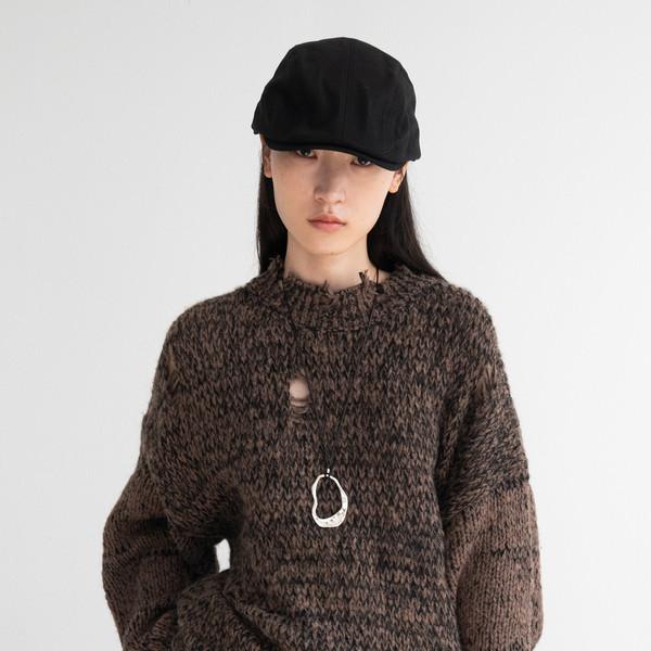 Damage Boxy Vintage Knit (Beige)