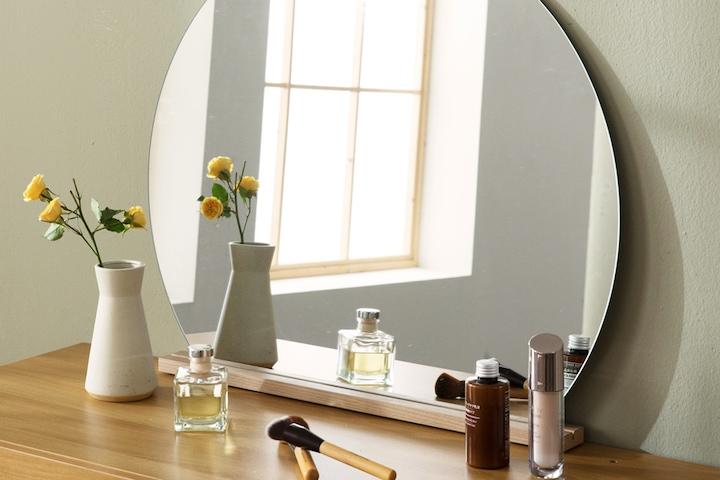 노프레임 탁상용 둥근거울