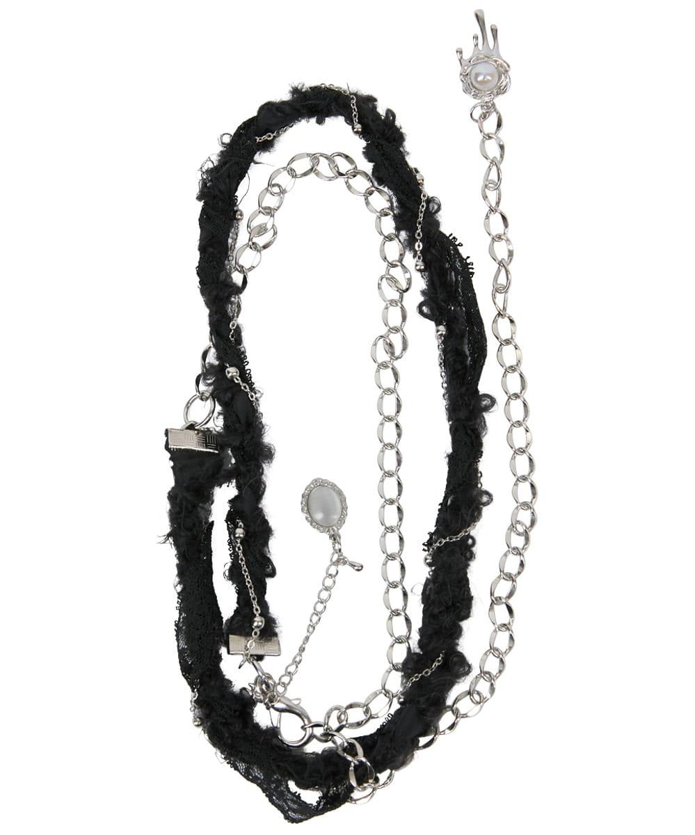 Braided Handmade Chain Belt (FL-732_Black)