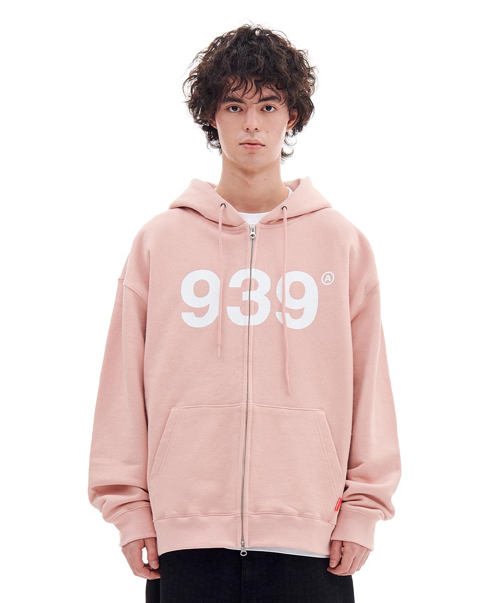 939 LOGO HOOD ZIP-UP (PINK)