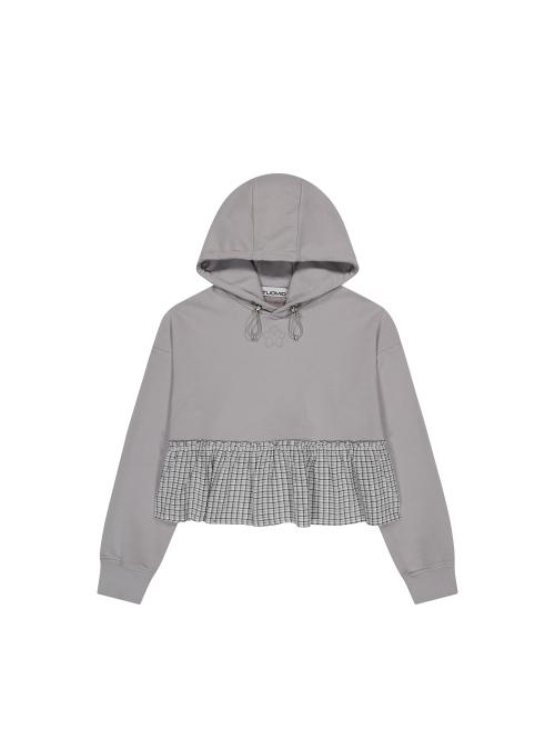 FRILL LAYERED HOOD [GREY]