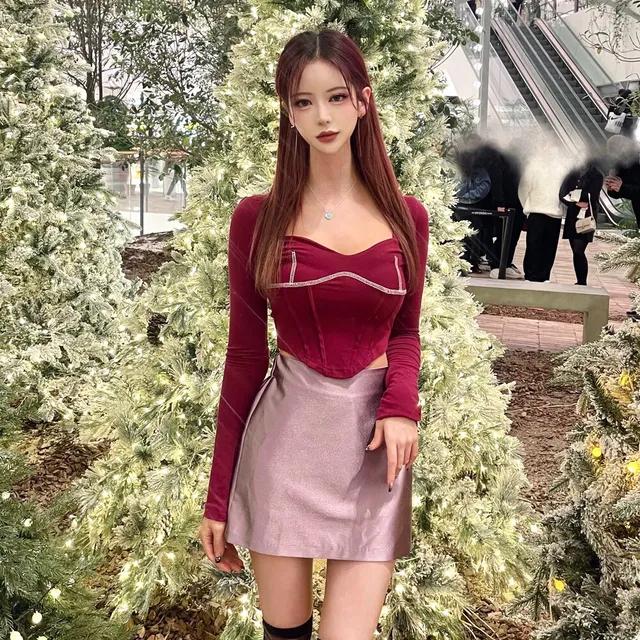 716. Stitch corset T (2color)