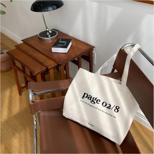 [브라잇] Page ecobag ivory 페이지 에코백 아이보리