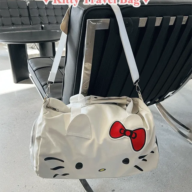 [🚀당일배송🚀] 키티 화이트 보부상 가방 기내용 캐리어 가방 빅 숄더백
