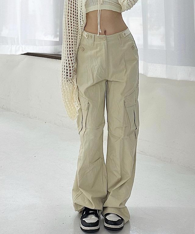 유라인 [당일출고/사계절착용가능] y2k 카고 포켓 롱 와이드 팬츠 면100% OOT *국내제작상품 유니크 키치 하이틴 빈티지
