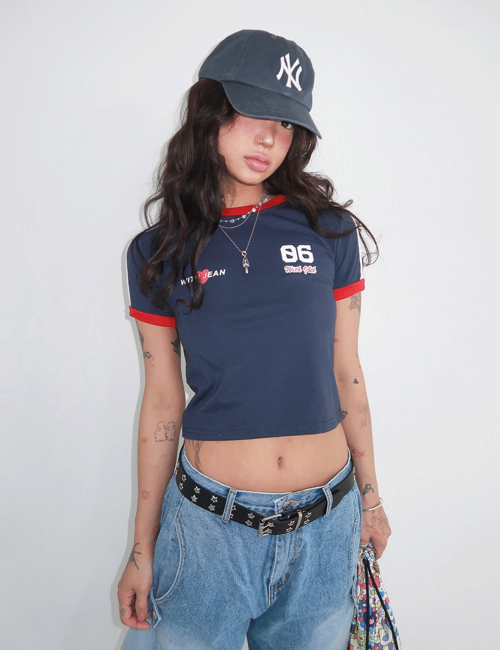 NAVY JEAN UNIFORM T / 네이비 진 유니폼 티