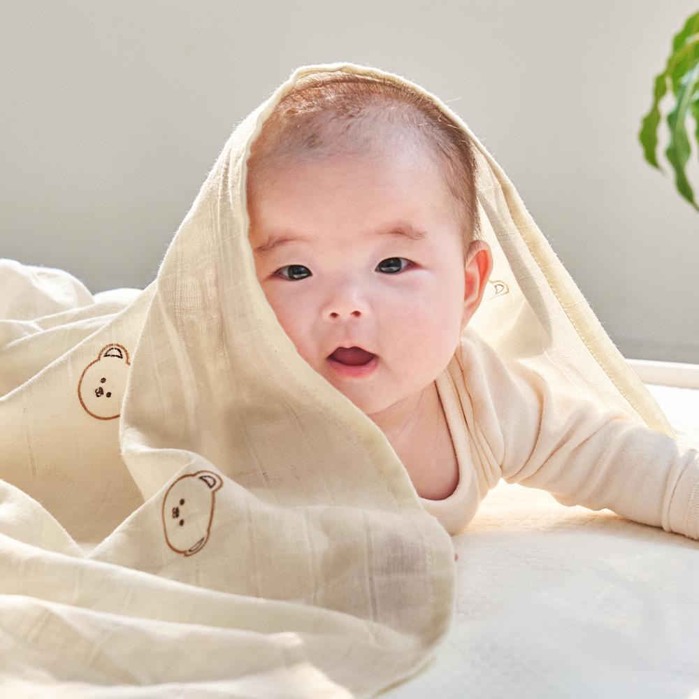 페르바도 순면 거즈 애착 블랭킷 유모차 햇빛가리개 106*106cm
