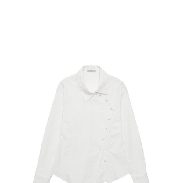 Side button shirts [White]