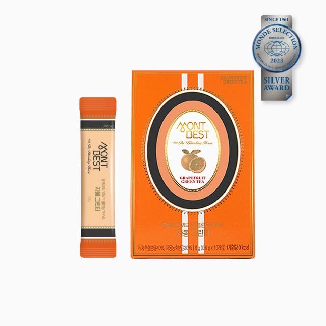 [몽베스트] 블랜딩 티 자몽 그린티 (10스틱)