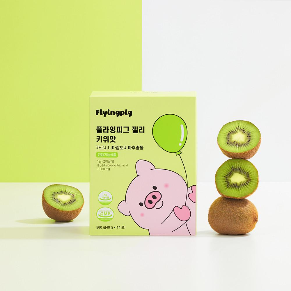 플라잉피그 키위맛 가르시니아 다이어트 젤리 치아시드 건강 젤리