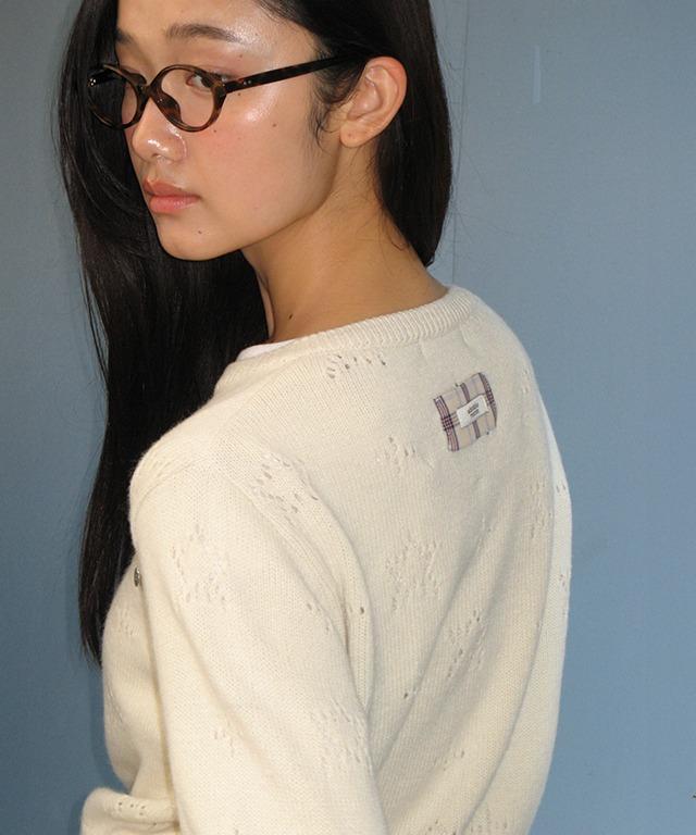 STAR PATTERN SCOTCH CARDIGAN IVORY